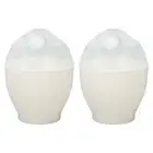 2x Microwave Boiled Egg Cooker Poacher Easy Quick Boil Microwavable Cook Tool