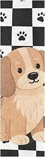 Amooorous Cute Dachshund Dog Black White Checkered Decorative Grip Tape for Skateboards Non Slip Scooter Accessories Non Slip Grip Tape Cruiser Board 33×9 Inch