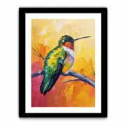 Hummingbird Canvas Framed Art Print