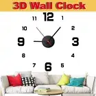 3D Wall Clock Frameless Clock Acrylic Modern Mirror Surface Wall Clock Stickers