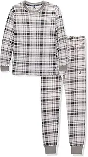 Nautica Men's Long Sleeve Base Layer Set Crewneck Waffle Thermal Underwear Top and Bottom Set