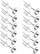 12pcs Musical Instrument Model Ornaments for Music Decor Mini Wreaths Mini Trumpet Model Mini Alto Saxophone Miniature Kit Mini Accessory Trumpet Adornment Silver Generic