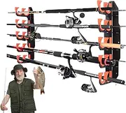 Fishing Rod Holder For Garage | Fish Rod Rack Wall-Mounted - Space-saving Quick Release Tackle Shelf Horizontal Mounting For Truck Kayak Bass Boat