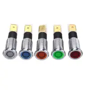 12V 10mm LED Dashboard Dash Indicator Warning Signal Light Lamp 28 RED