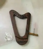 Lyre Harp Curved Design 10 Strings With Tuning Key, Bag & Extra Strings Set