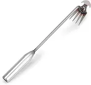 zolyet Weed Puller Tool, New Durable Premium Manganese Steel Weeding Tool, 4 Teeth 2 in 1 Weeder, High Strength Hand Remover Tool for Gardening, Planting & Weeding Manganese Steel 40cm