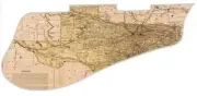 Pickguard Pick Guard 5120 Graphical Graphic Guitar Map Texas 1