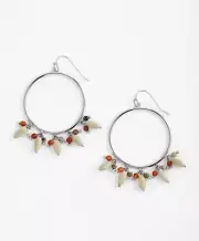 J. Jill NEW Gorgeous Mixed-Beads Frontal Hoops NWT (2V9)