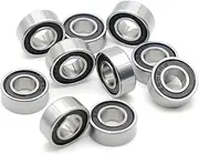 DSJATPX 10Pcs 686-2RS Bearing ABEC-7 6x13x5 mm Miniature 686RS Ball Bearings 618/6RS Blue Sealed 686 2RS Rulman