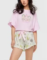 NEW PETER ALEXANDER MAY GIBBS GUMNUT BABIES RUFFLE PJ TOP & SHORTS M RRP$119.90