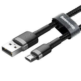 小米有品 倍思 卡福樂 雙面 盲插 安卓 micro USB 充電線 1m 2.4A 編織線 傳輸線 數據線【APP下單9%點數回饋】