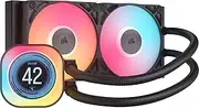 CORSAIR iCUE Link Titan 240 RX LCD Liquid CPU Cooler – 240mm AIO – Low-Noise – FlowDrive Cooling Engine – Intel LGA 1851/1700, AMD AM5/AM4 – 2X RX120 RGB Fans – iCUE Link System Hub Included – Black