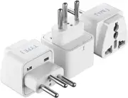 Ceptics Switzerland Travel Plug Adapter Type J - 3 Pack Grounded & Universal