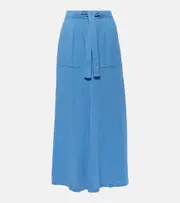 [Max Mara] Max Mara Leisure Mia linen-blend maxi skirt UK 6 blue