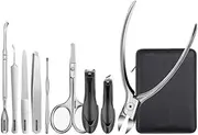 Manicures, Pedicure Kits, Nail Clippers, 9 Pieces Nail Scissors Set Professional Pedicure Nail Set Stainless Steel Beauty Care Tools Beauty Set with PU Leather Set Professional Grooming Kits (Color :
