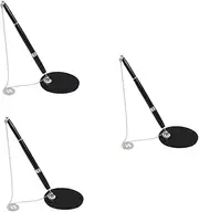 Operitacx 3pcs Secure Metal Pen Holder Beaded Chain Office Counter Pen Desk Pen for Hotel Bank Home Security Needs