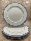 Ralph Lauren MACAO White & Blue Porcelain Dinner Plates ~Set of 4~ New!