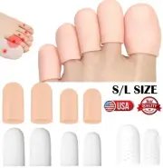 4× Gel Toe Cap Silicone Toe Protector Toe Guards Cushion Set for Corn Callus USA
