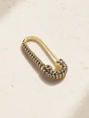 [Anita Ko] Anita Ko - Safety Pin 18-karat Gold Sapphire Earring - Blue - R R Blue