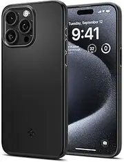 SPIGEN Thin Fit Case Designed for iPhone 15 Pro Case, Air Cushion Exact Fit Ultra Slim Hybrid Structure Hard Cover - Black