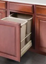Single Waste Kitchen Bin Pull-Out for Internal Cabinets Pre-assembled