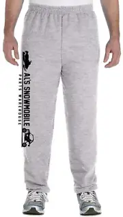 AL'S MEN'S SWEATPANTS OPEN BOTTOM SPORTS GREY LG Snowmobiling Comfortable G123-L