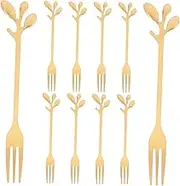 GRADENEVE 10pcs Appetizer Forks Elegant Stainless Steel Fruit Dessert Forks for Parties Home Use Versatile for Salad Stirring and Outdoor Activities