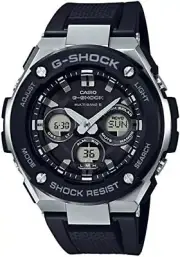 Casio Watch G-STEEL Radio Solar GST-W300-1AJF Men's Black x Silver Japan
