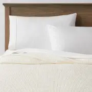 Full/Queen Double Cloth Quilt Cream - Threshold