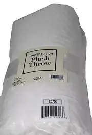 Ulta Plush White Cream Throw Blanket 50" x 60 " Brand New in Package & Sealed