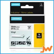 Dymo Industrial Vinyl Labels 19mm Black on White