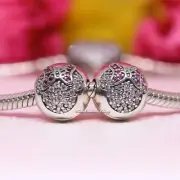 Authentic PANDORA MINNIE PAVE A Set of Two Clips Charm 791450CZ