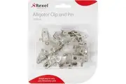 Rexel Alligator Clip And Pin For ID Badges Pack 10