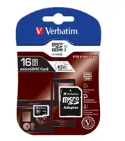 [Verbatim] Verbatim Micro SDHC 16GB (Class 10) with Adaptor