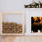 Pine Wood Firewood Rack Log Holder Fire Timber Kindling Lumber Carrier Storage