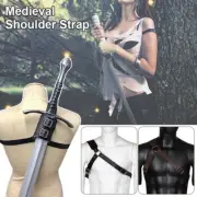 Medieval Double Sword Shoulder Back Sheath Scabbard Holder Warrior Shoulders.