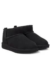 [UGG Kids] UGG Kids Classic Ultra Mini shearling-lined suede boots UK 13 black