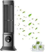 Glosrity Cooling Ace Portable Air Conditioner,2025 New Portable Air Conditioner Cooling Fan Quiet with 3 Speeds, Vertical and Horizontal Mini USB Charging Wireless (Black)