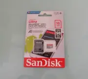 SanDisk 16GB Ultra microSDHC UHS-I Class 10 Memory Card