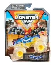 MONSTER JAM 1 64 WALMART EXCLUSIVES BLUE THUNDER LUCAS TRUCK & CAR SPIN MASTER
