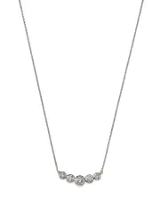 Bloomingdale's Fine Collection Diamond Curved Bar Necklace in 14K White Gold, 1.25 ct. t. w