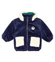 [Mini Rodini] Mini Rodini What's Cooking faux fur jacket Y 6/7 blue