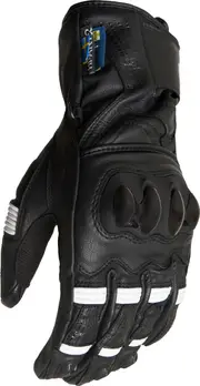 Lindstrands Backa, gloves waterproof unisex , color: Black/White , size: 14