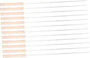 JOINPAYA 1set Stainless Steel Barbecue Skewers with Handles Durable and Safe BBQ Sticks for Marshmallow Roasting Meat and Hot Dog Grilling for Family Gatherings and Outdoor Parties 12pcs