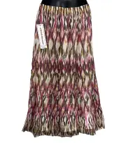 Alfred Dunner Women's Skirt Sz 12 Lined Geometric Elastic Waist Pull On NWT $56