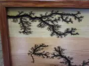 High Voltage Wood Art, Electrocuted Burned Wall Hangings, Fractal Decor 10750