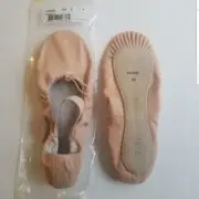 NIP Pink BLOCH Dansoft Leather ballet slippers Kids Size 4B