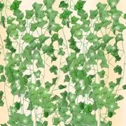 24Pcs 173ft Fake Leaves, Artificial Hanging Vines 200 LED Lights, Green