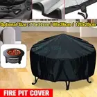 2Sizes Patio Round Fire Pit Cover Waterproof BBQ Gas Grill UV Protector Outdoor