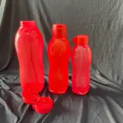 Tupperware Eco bottle 2L 1L 750ml red